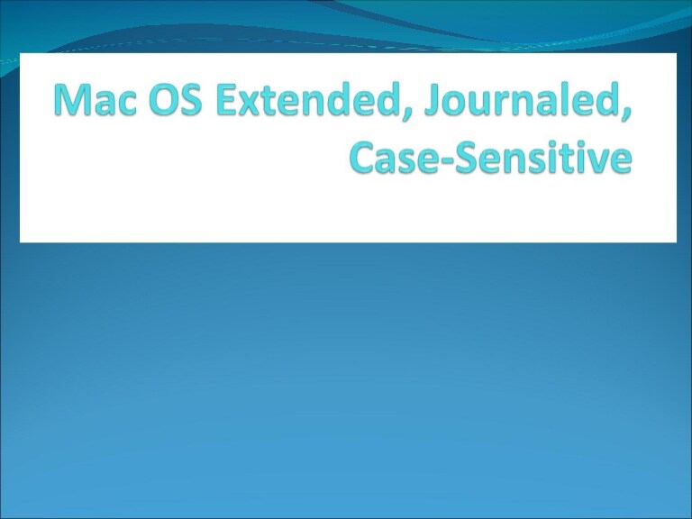 mac os extended journaled for windows